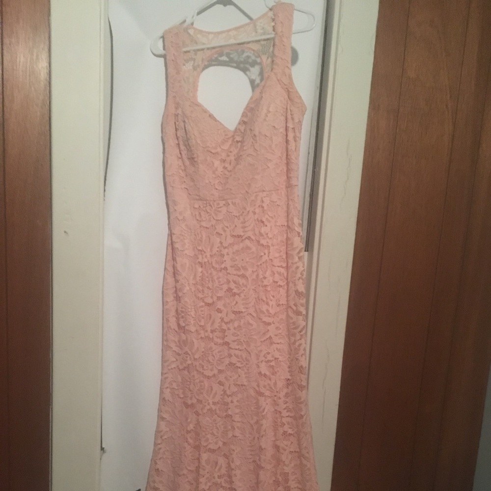 Light pink floor length dress